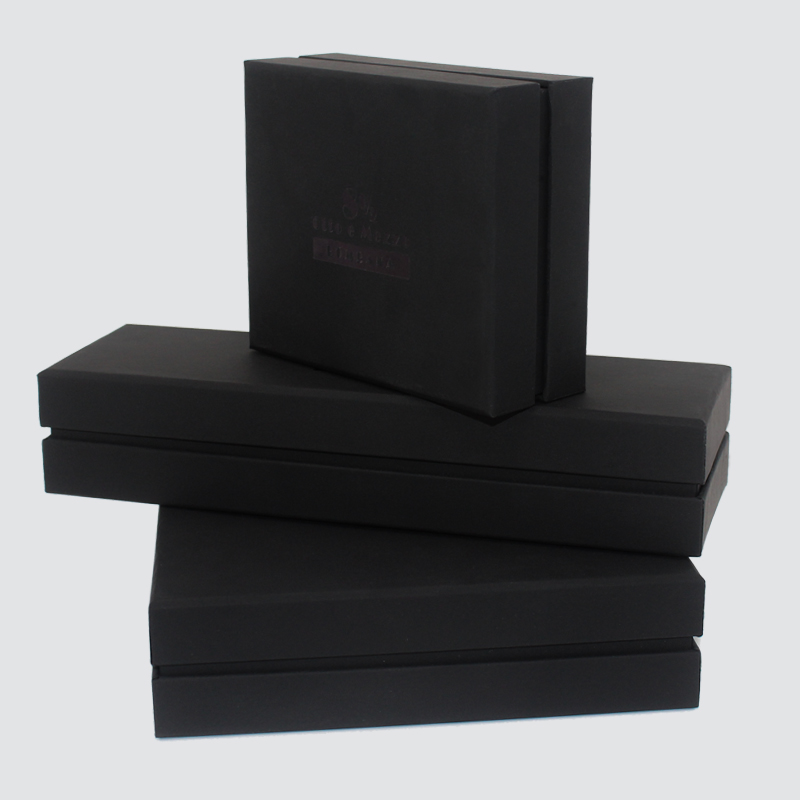 تخصيص الكلاسيكي الأسود صندوق مجوهرات قلادة زينة هدية مربع